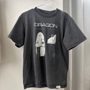 Dragon SpaceX Graphic Vintage Tee - Black
